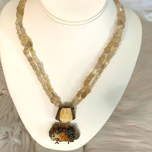 B. Marie Vanadanite Fossil Statement Necklace